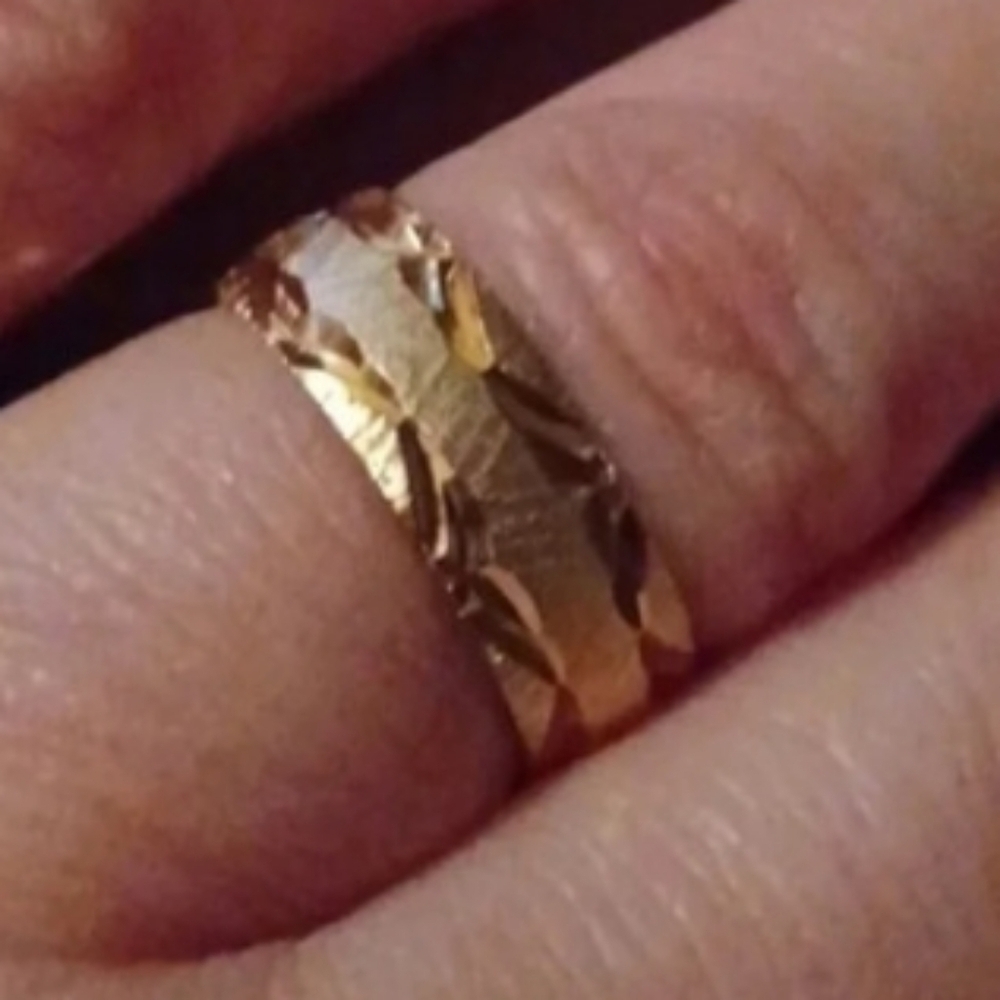 New yellow tone wedding band